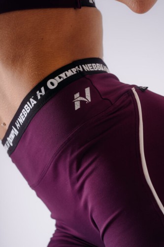 Легінси NEBBIA x Olympia High-Waist Leggings Bordo 935