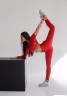 Топ Fitzona RED LONG SLEEVE TOP WITH WHITE SILK