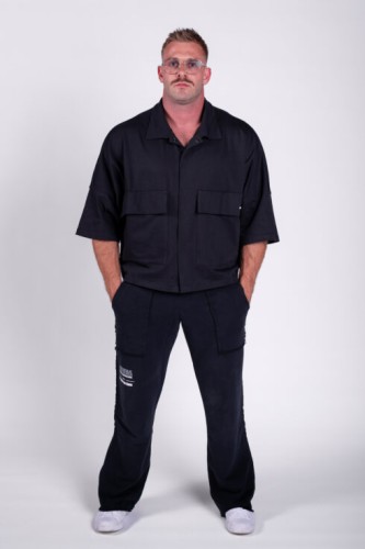 Сорочка Nebbia Boxy Fit Shirt With Pockets STREET ICON Black 599