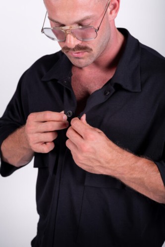 Сорочка Nebbia Boxy Fit Shirt With Pockets STREET ICON Black 599