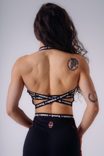 Топ NEBBIA x Olympia Open-Back Sports Bra Black 936