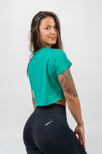 Топ Nebbia Oversized Crop Top Powerhouse Green 279
