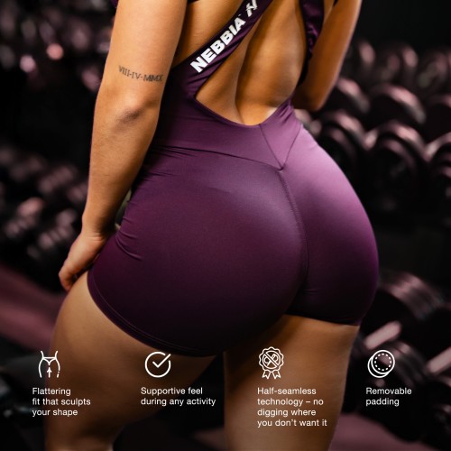 Комбінезон Nebbia Body-Enhancing Workout Jumpsuit STRONG BEAUTY Dark Red 427