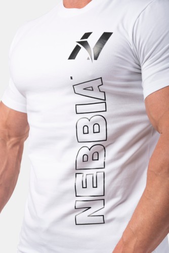 ФУТБОЛКА VERTICAL LOGO NEBBIA T-SHIRT WHITE 293