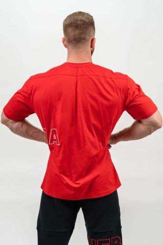 Футболка Nebbia Loose T-shirt DEDICATION Red 709
