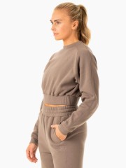 Кроп толстовка Sideline Sweater - Taupe