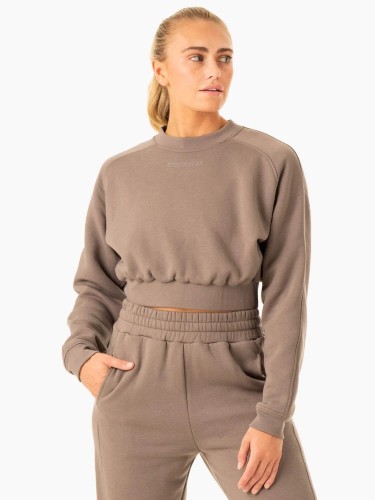 Кроп толстовка Sideline Sweater - Taupe