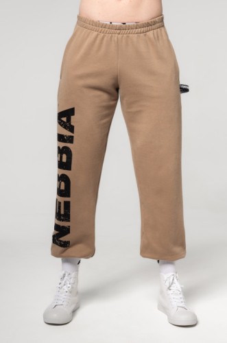 Штани Nebbia Gym Sweatpants Baggy Style GYM BRO Light Brown 365