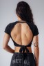 Топ NEBBIA x Olympia Open-Back Crop Top Black 938