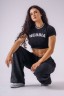 Топ NEBBIA x Olympia Open-Back Crop Top Black 938