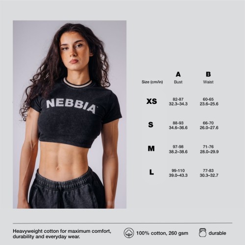 Топ NEBBIA x Olympia Open-Back Crop Top Black 938