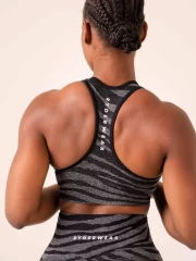 Топ Ryderwear Zebra Seamless Sports Bra - Grey Marl/Black Zebra