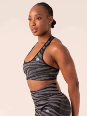 Топ Ryderwear Zebra Seamless Sports Bra - Grey Marl/Black Zebra