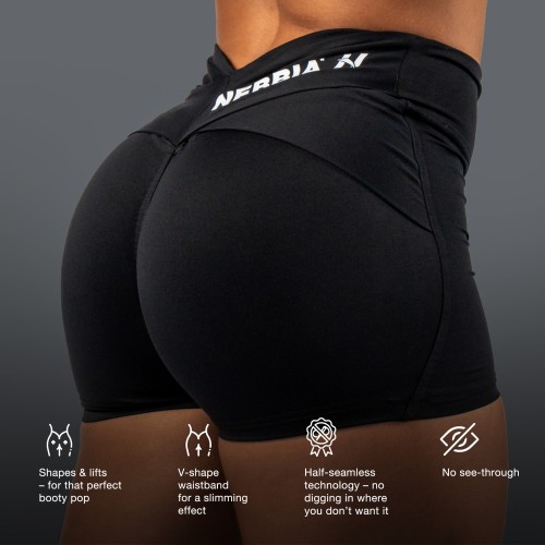 Шорти Nebbia V-shaping Belt Shorts STRONG BEAUTY Black 428