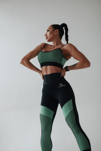 Жіночий топ Fitzona Flourescent Green Top With Fishnet