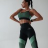 Жіночий топ з різної текстури тканини Fitzona Flourescent Green Top With Fishnet Tamanho