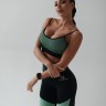 Жіночий топ з різної текстури тканини Fitzona Flourescent Green Top With Fishnet Tamanho
