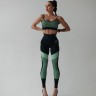 Жіночий топ з різної текстури тканини Fitzona Flourescent Green Top With Fishnet Tamanho
