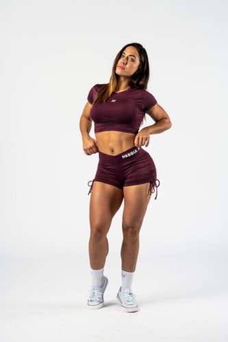 Топ Nebbia Open-back Cropped Top STRONG BEAUTY Dark Red 430