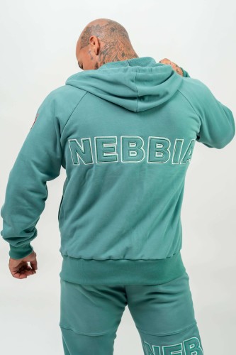 Кофта Nebbia Long Zip Up Hoodie BEYOND ORDINARY Green 707
