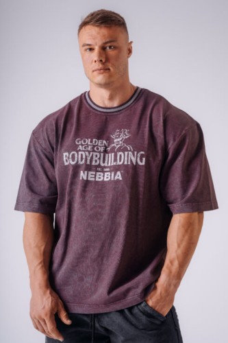 Футболка NEBBIA x Olympia Heavyweight Cotton T-Shirt Bordo 941