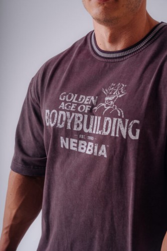 Футболка NEBBIA x Olympia Heavyweight Cotton T-Shirt Bordo 941