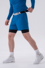 Шорты Double-Layer Shorts with Smart Pockets BLUE 318