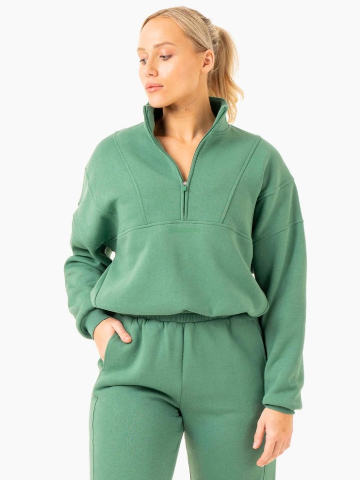 Green zip jumper clearance