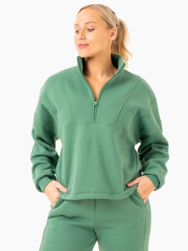 Толстовка Sideline Half Zip Jumper - Forest Green