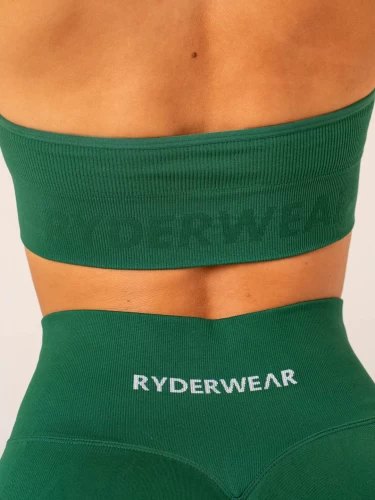 Топ Ryderwear Lift Rib Seamless Halter Sports Bra - Emerald